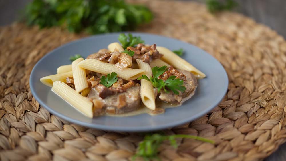 Pfifferlingragout mit Rinderfilet